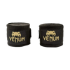 Vendas de Boxeo Venum Negras Letra Dorada