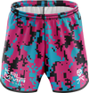 Short de combate KALMMA Army Camo en camuflaje digital rosa y turquesa