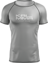 Rashguard KALMMA Gris Fighter en gris con logo KALMMA Fight Club