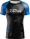 Rashguard KALMMA Rank negro con mangas en azul