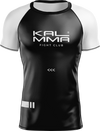 Rashguard KALMMA Rank negro con mangas en blanco