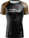 Rashguard KALMMA Rank negro con mangas en marrón